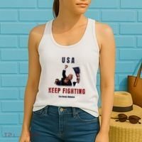 God Bless America “Keep Fighting” Women's Tank Top thumb 2