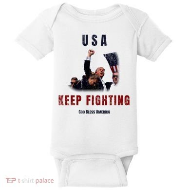 God Bless America “Keep Fighting” Baby Bodysuit