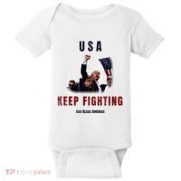 God Bless America “Keep Fighting” Baby Bodysuit thumb 0