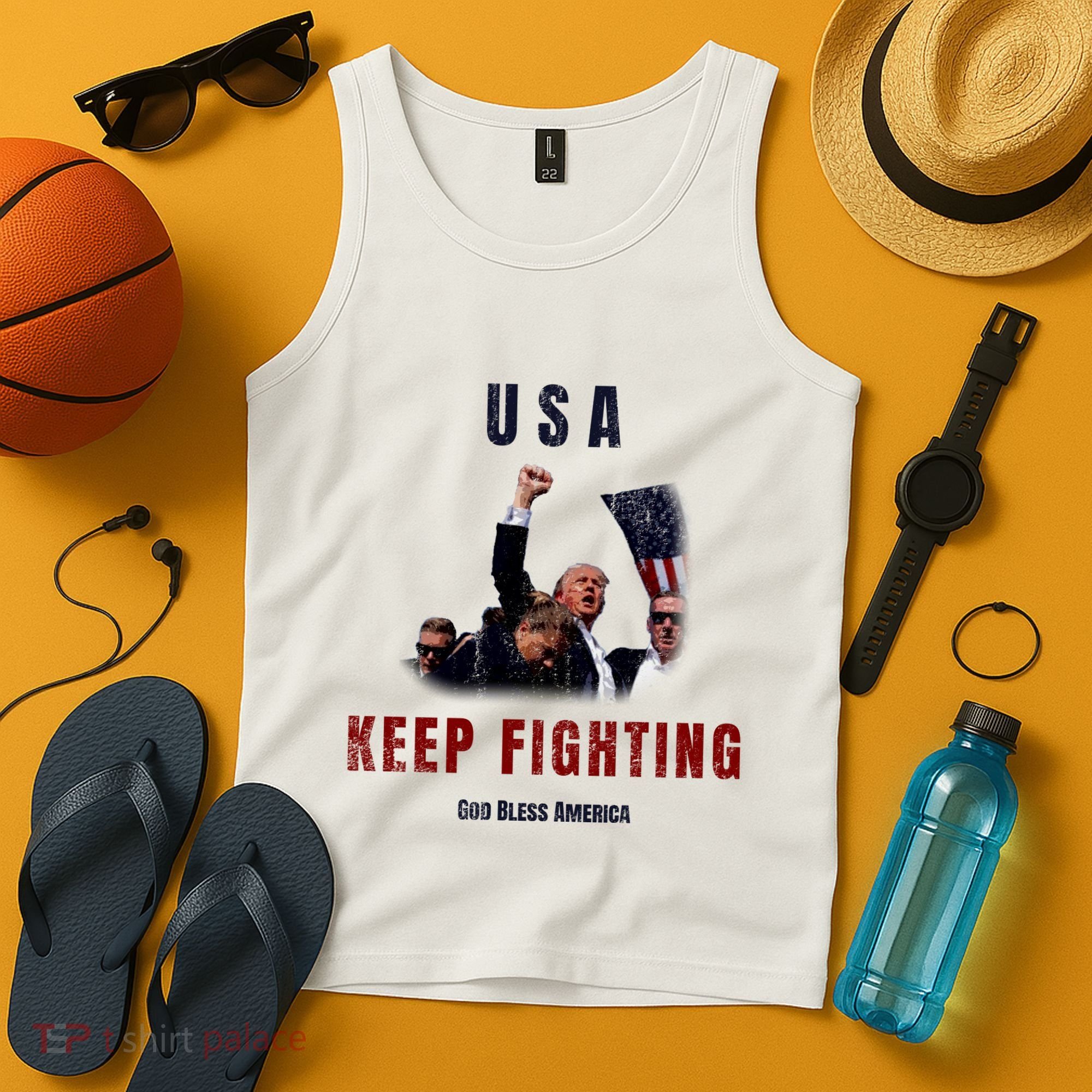 God Bless America “Keep Fighting” Tank Top