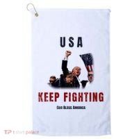 God Bless America “Keep Fighting” Golf Towel thumb 0