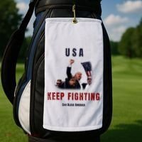 God Bless America “Keep Fighting” Golf Towel thumb 2