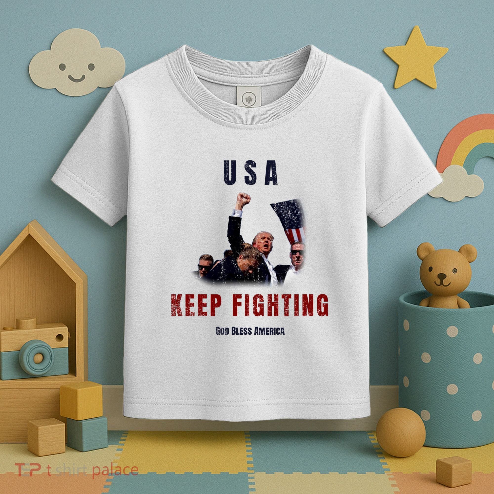 God Bless America “Keep Fighting” Toddler T-Shirt