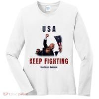 God Bless America “Keep Fighting” Women's Long Sleeve Shirt thumb 0