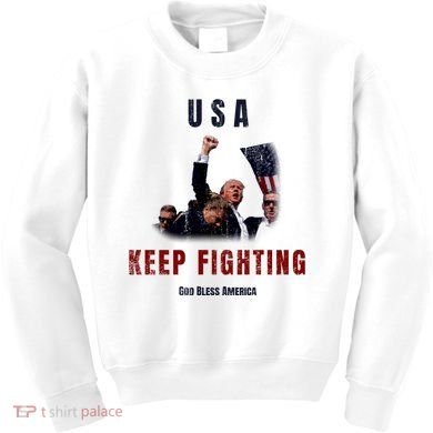 God Bless America “Keep Fighting” Kids Sweatshirt