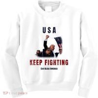 God Bless America “Keep Fighting” Kids Sweatshirt thumb 0