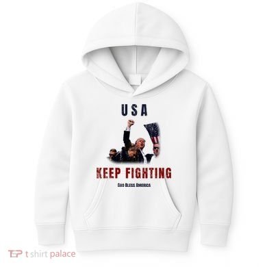 God Bless America “Keep Fighting” Kids Hoodie