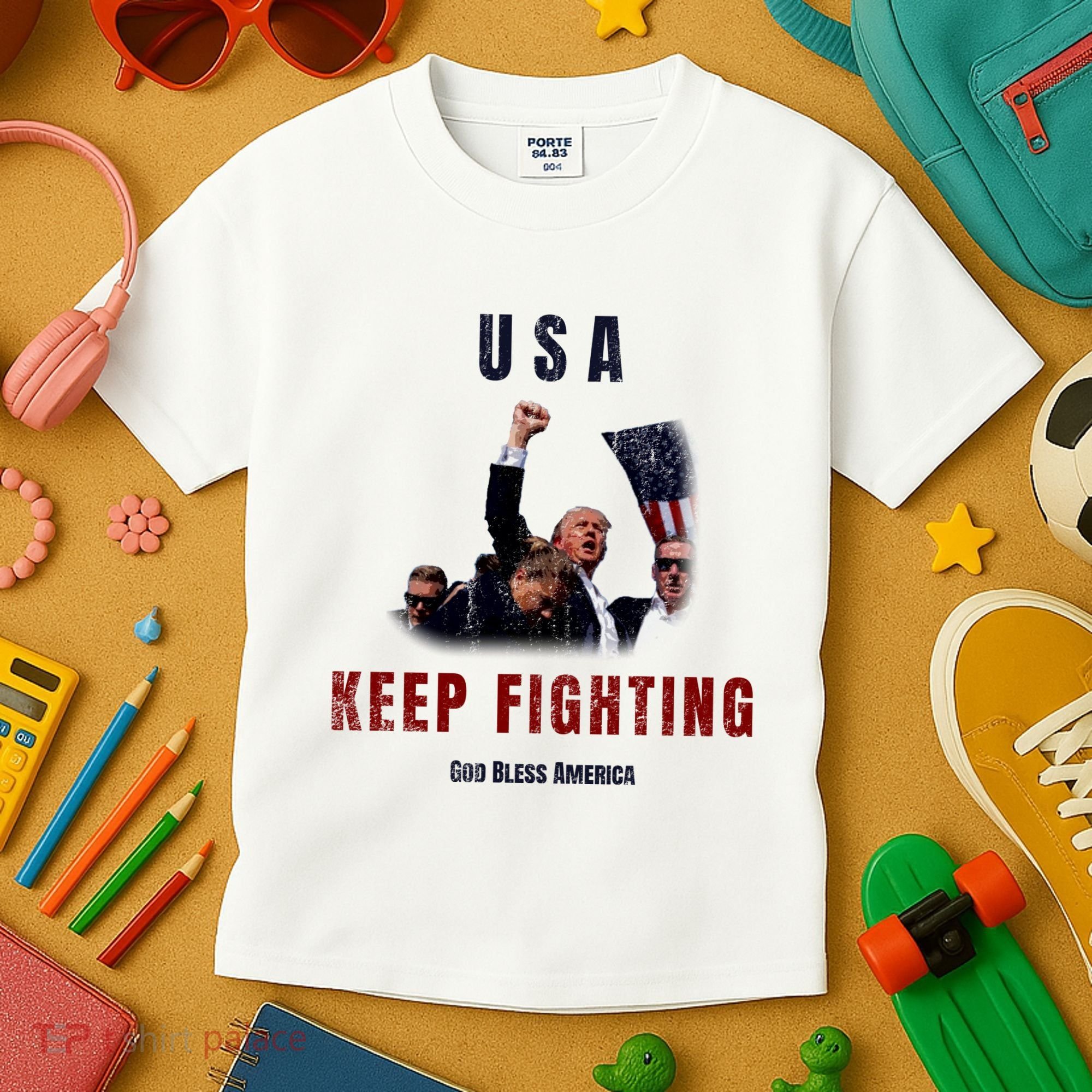 God Bless America “Keep Fighting” Kids T-Shirt