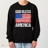 God Bless America Patriotic Happy 4th Of July Women's Sweatshirt thumb 0