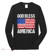 God Bless America Patriotic Happy 4th Of July Long Sleeve Shirt thumb 0
