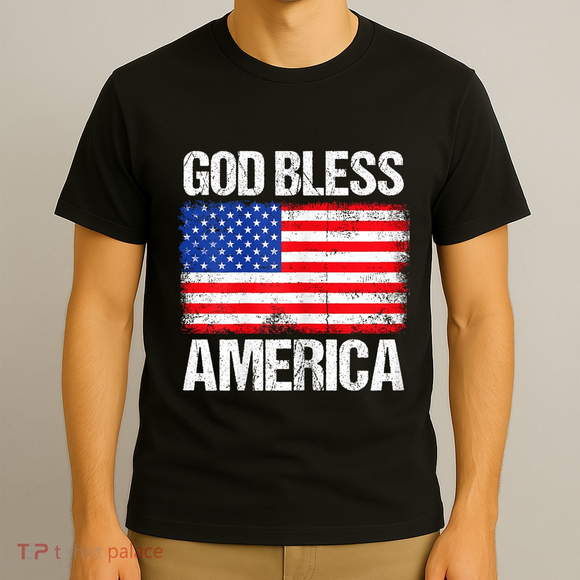 God Bless America Patriotic Happy 4th Of July T-Shirt
