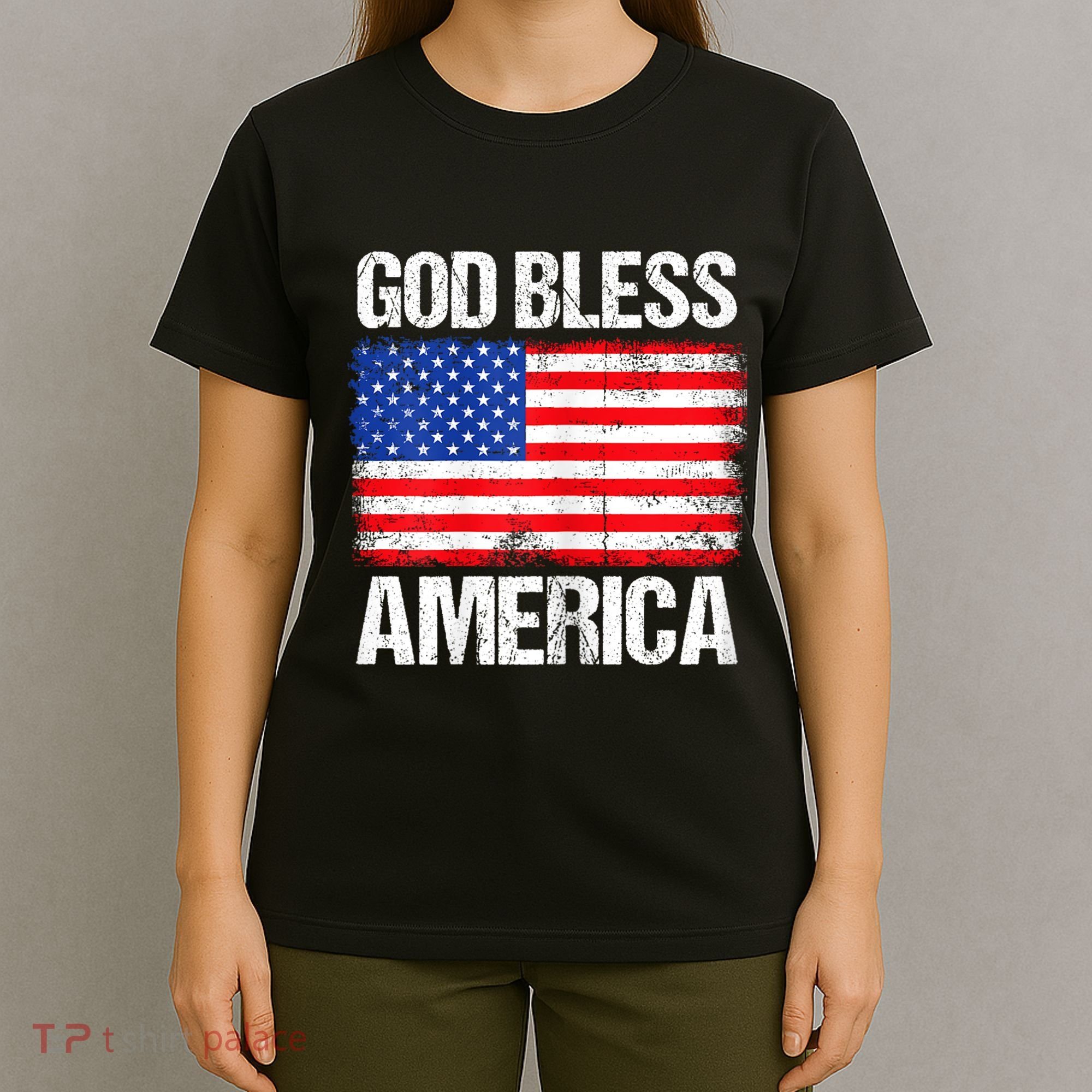 God Bless America Patriotic Happy 4th Of July T-Shirt