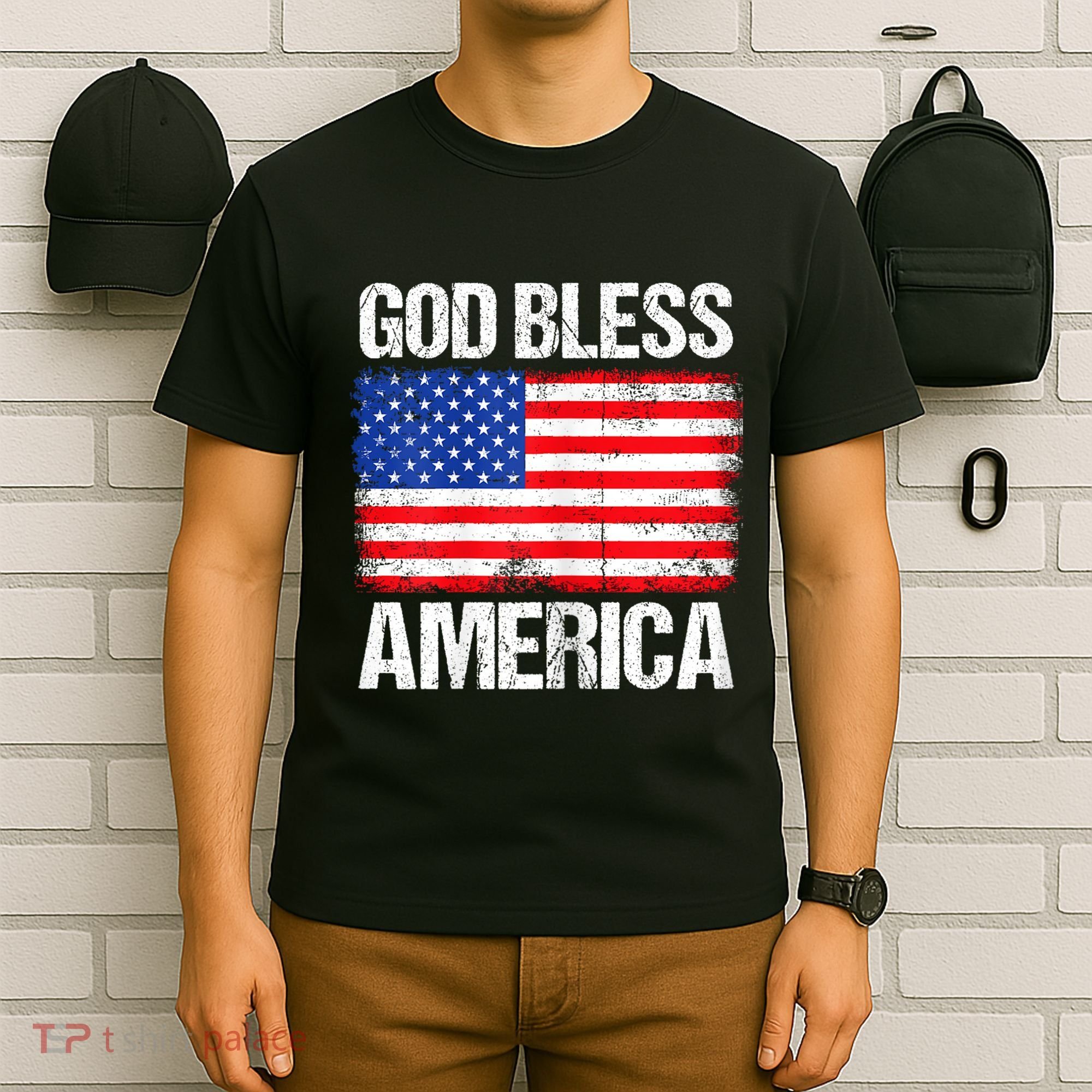 God Bless America Patriotic Happy 4th Of July T-Shirt