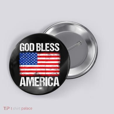 God Bless America Patriotic Happy 4th Of July Button