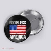 God Bless America Patriotic Happy 4th Of July Button thumb 0