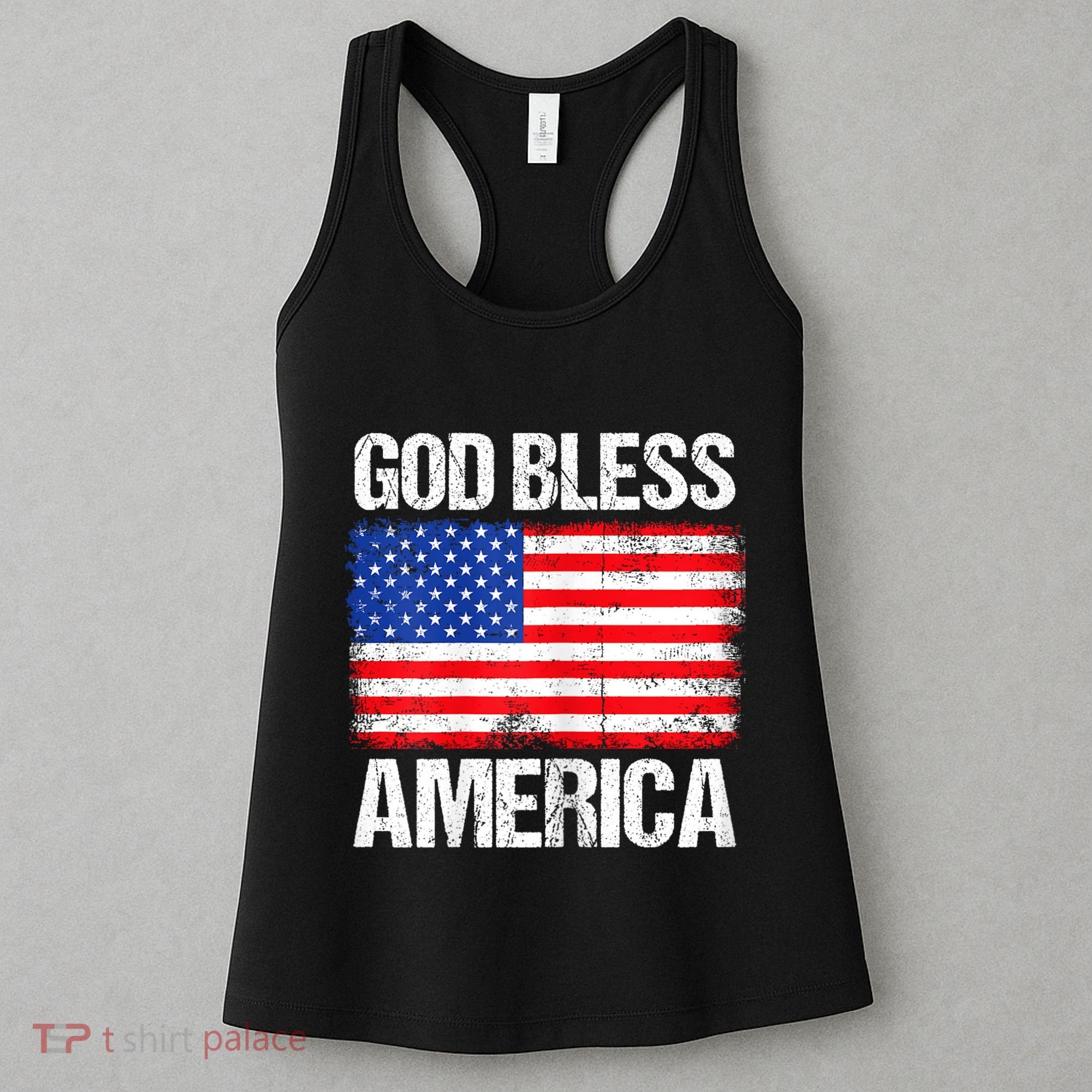 God Bless America Patriotic Happy 4th Of July Women's Tank Top