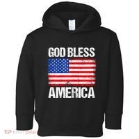 God Bless America Patriotic Happy 4th Of July Toddler Hoodie thumb 0