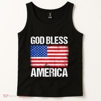God Bless America Patriotic Happy 4th Of July Tank Top thumb 2