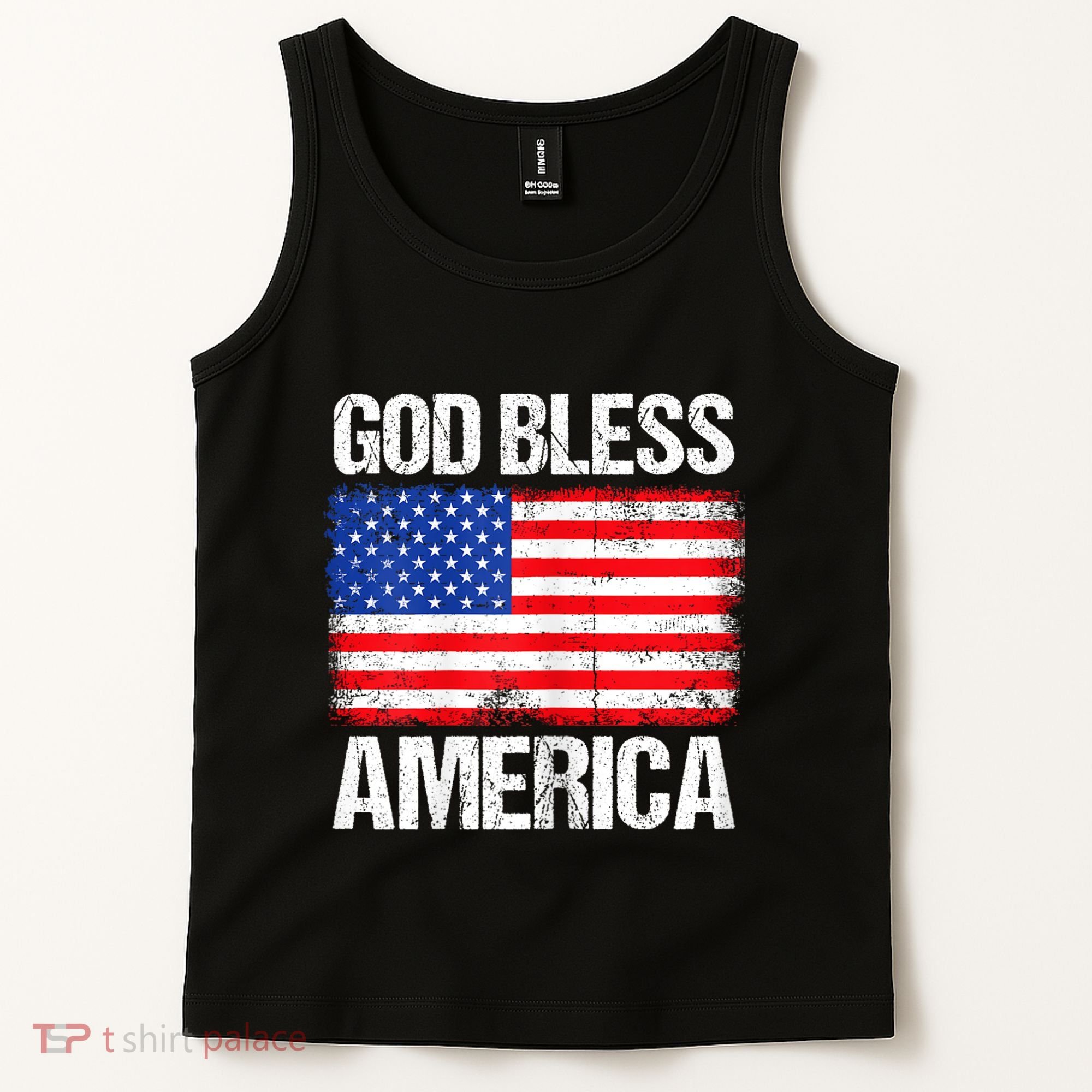 God Bless America Patriotic Happy 4th Of July Tank Top