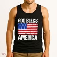 God Bless America Patriotic Happy 4th Of July Tank Top thumb 3