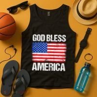 God Bless America Patriotic Happy 4th Of July Tank Top thumb 4