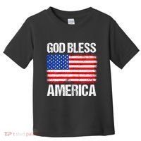 God Bless America Patriotic Happy 4th Of July Toddler T-Shirt thumb 0