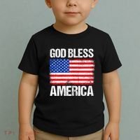 God Bless America Patriotic Happy 4th Of July Toddler T-Shirt thumb 2