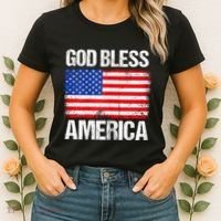 God Bless America Patriotic Happy 4th Of July Women's T-Shirt thumb 2