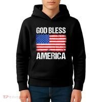 God Bless America Patriotic Happy 4th Of July Kids Hoodie thumb 4