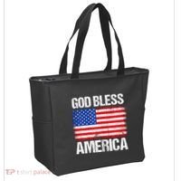God Bless America Patriotic Happy 4th Of July Tote Bag thumb 2