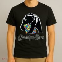 Grandpa Bear Autism Awareness Autism Dad Grandpa Papa T-Shirt thumb 3