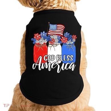 God Bless America Mason Jar Christian Doggie Tank