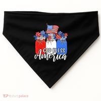 God Bless America Mason Jar Christian USA-Made Doggie Bandana thumb 0