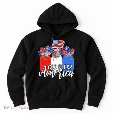 God Bless America Mason Jar Christian Hoodie