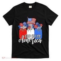 God Bless America Mason Jar Christian T-Shirt thumb 0