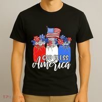 God Bless America Mason Jar Christian T-Shirt thumb 3