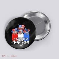 God Bless America Mason Jar Christian Button thumb 0