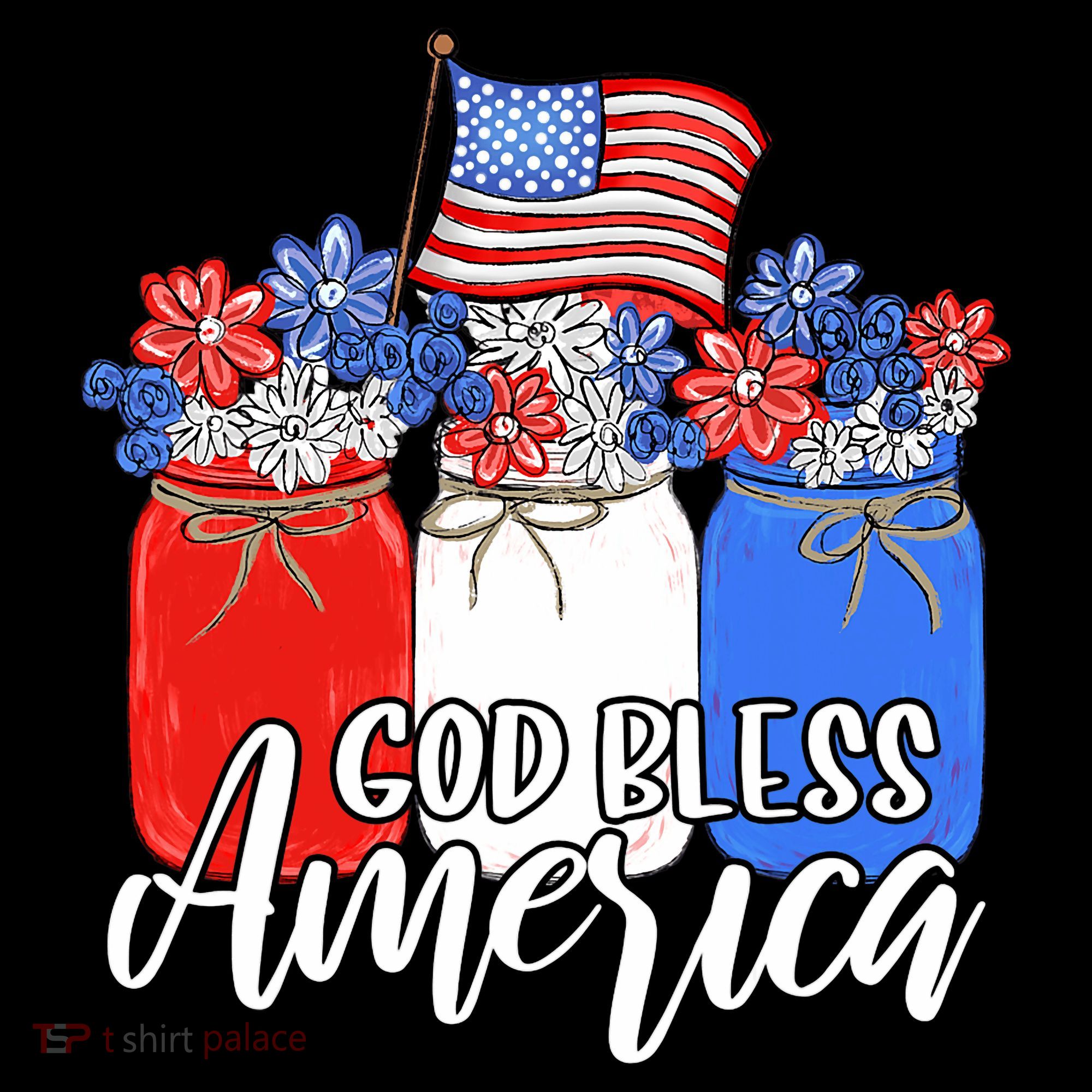 God Bless America Mason Jar Christian Women's Hoodie