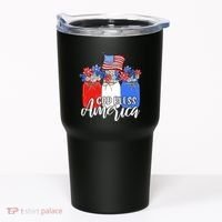 God Bless America Mason Jar Christian Tumbler thumb 0