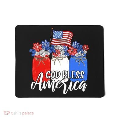 God Bless America Mason Jar Christian Mousepad