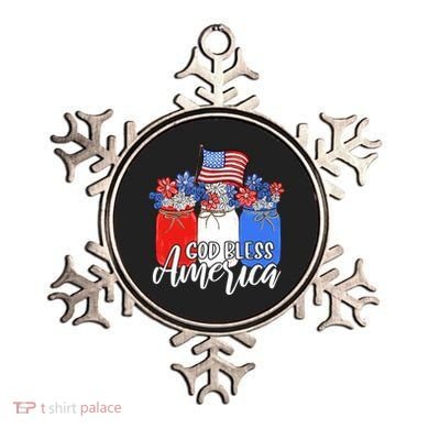 God Bless America Mason Jar Christian Ornament