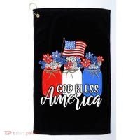God Bless America Mason Jar Christian Golf Towel thumb 0