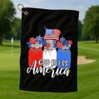 God Bless America Mason Jar Christian Golf Towel thumb 1