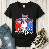 God Bless America Mason Jar Christian Women's T-Shirt thumb 3