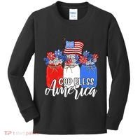 God Bless America Mason Jar Christian Kids Long Sleeve Shirt thumb 0