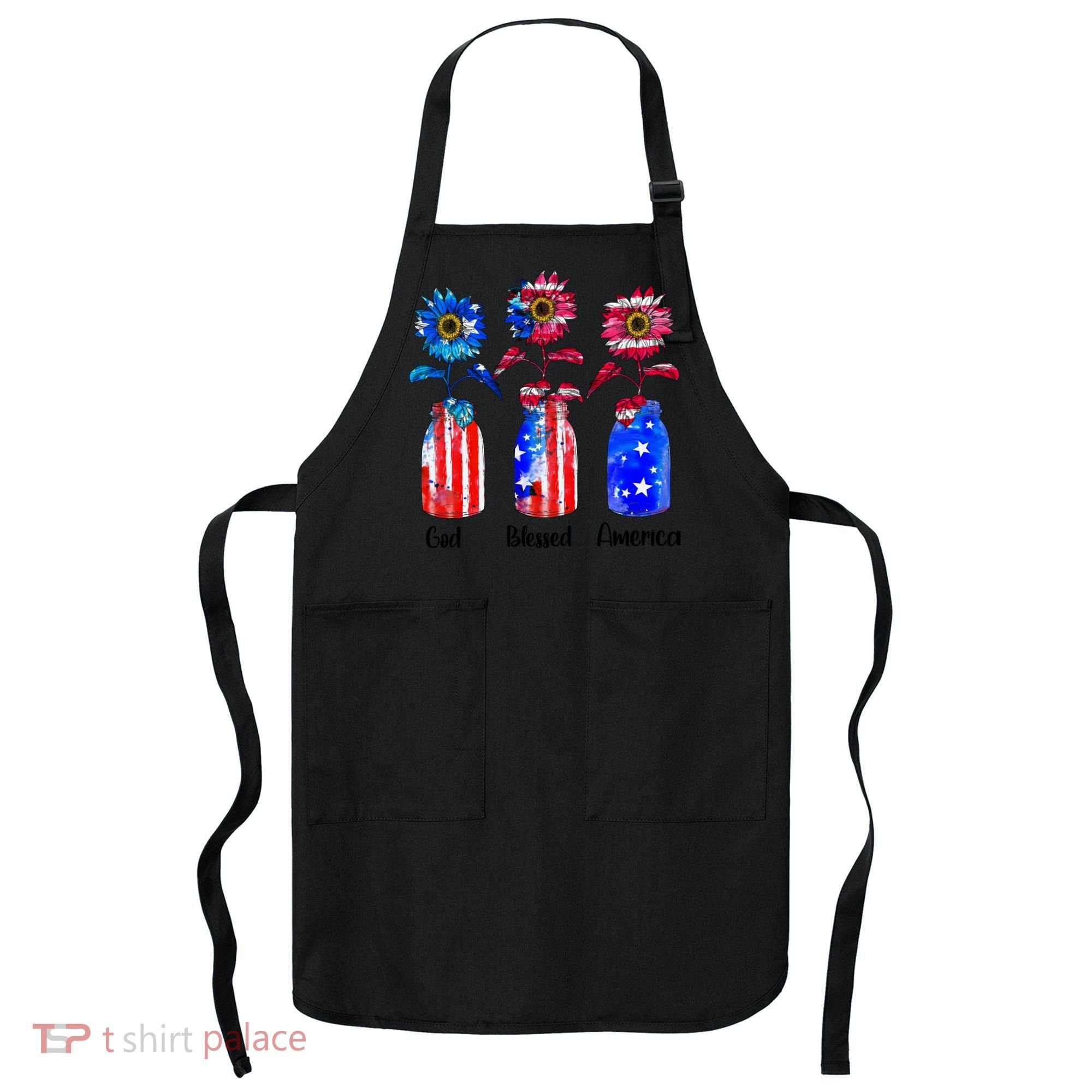God Blessed America July 4th Apron