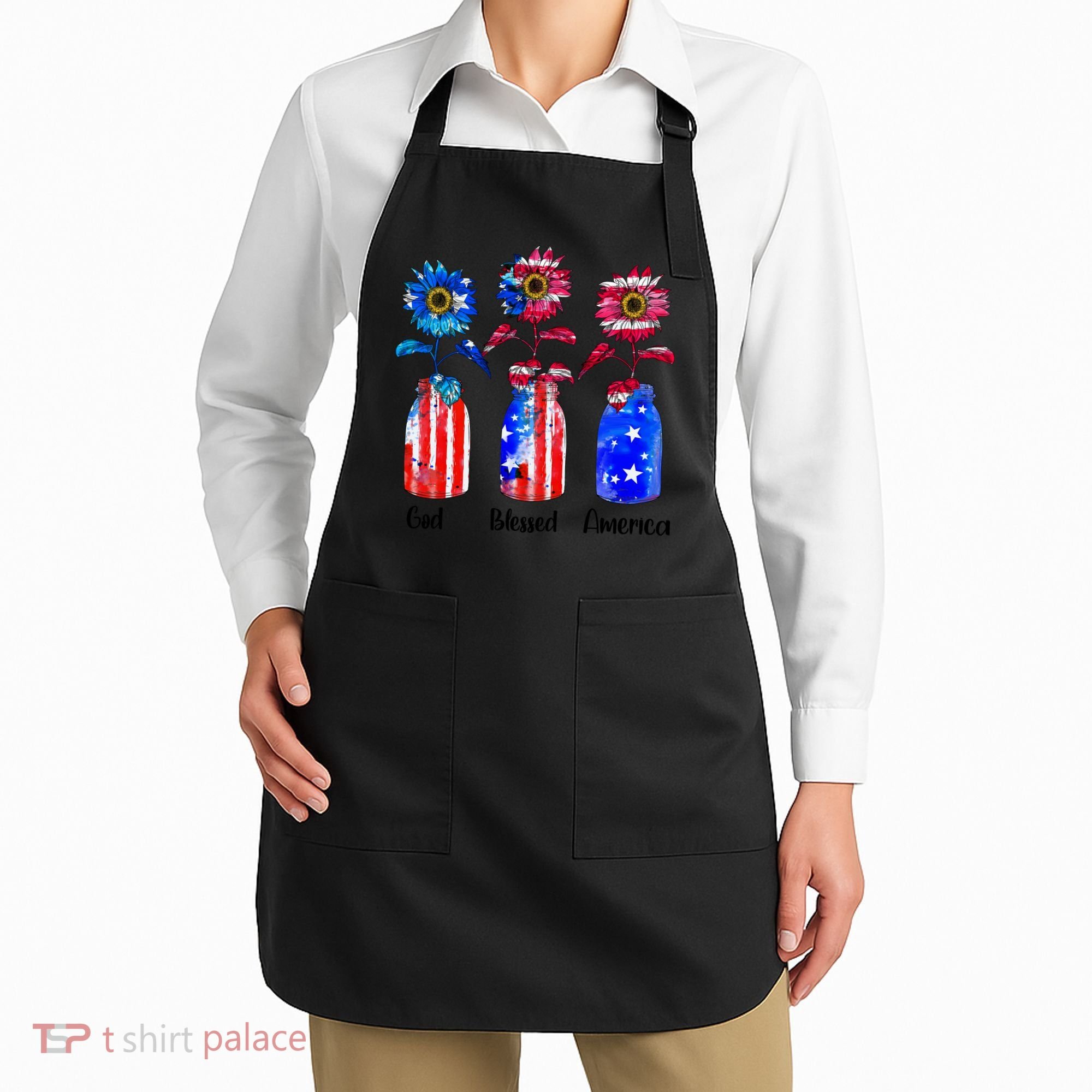 God Blessed America July 4th Apron