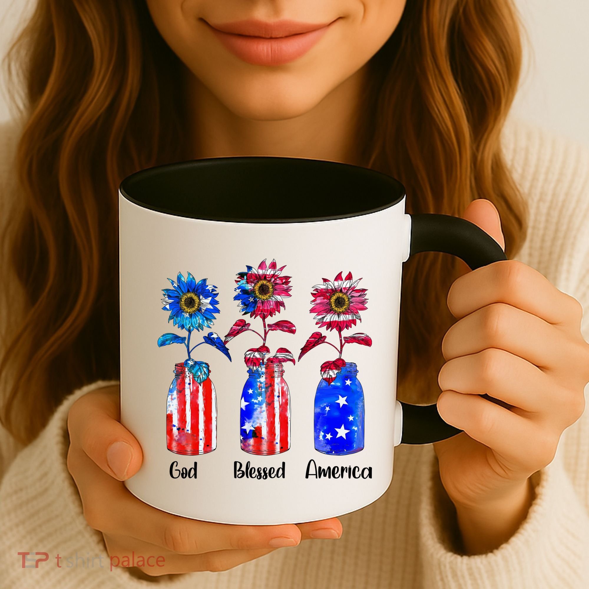 God Blessed America July 4th Coffee Mug