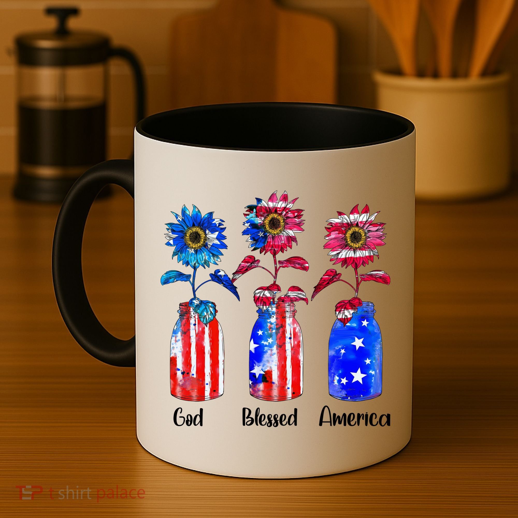 God Blessed America July 4th Coffee Mug