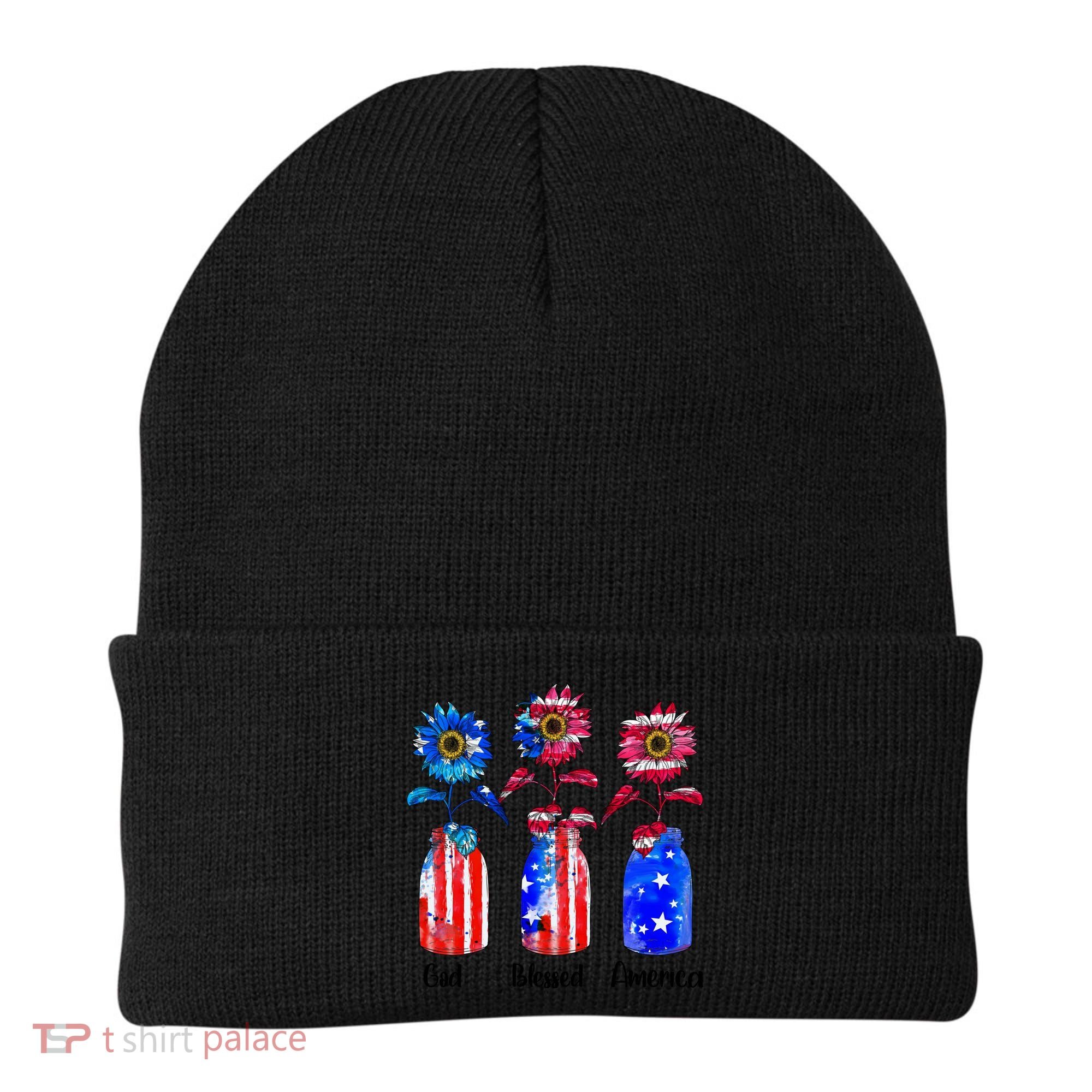 God Blessed America July 4th Beanie